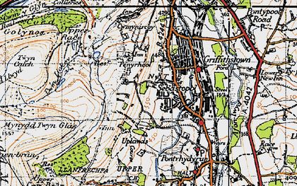 Old map of Sebastopol in 1947