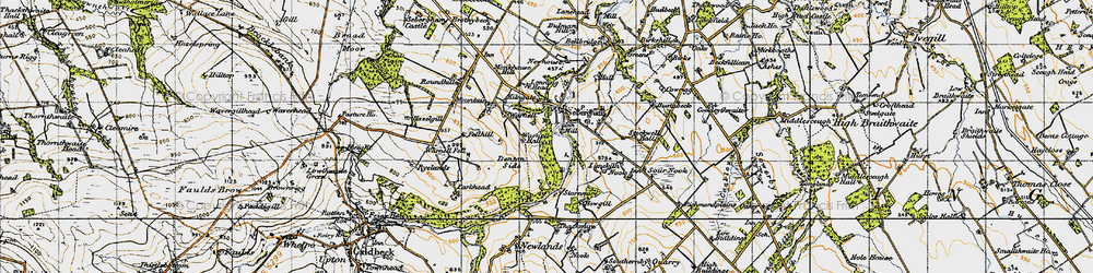 Old map of Sebergham in 1947