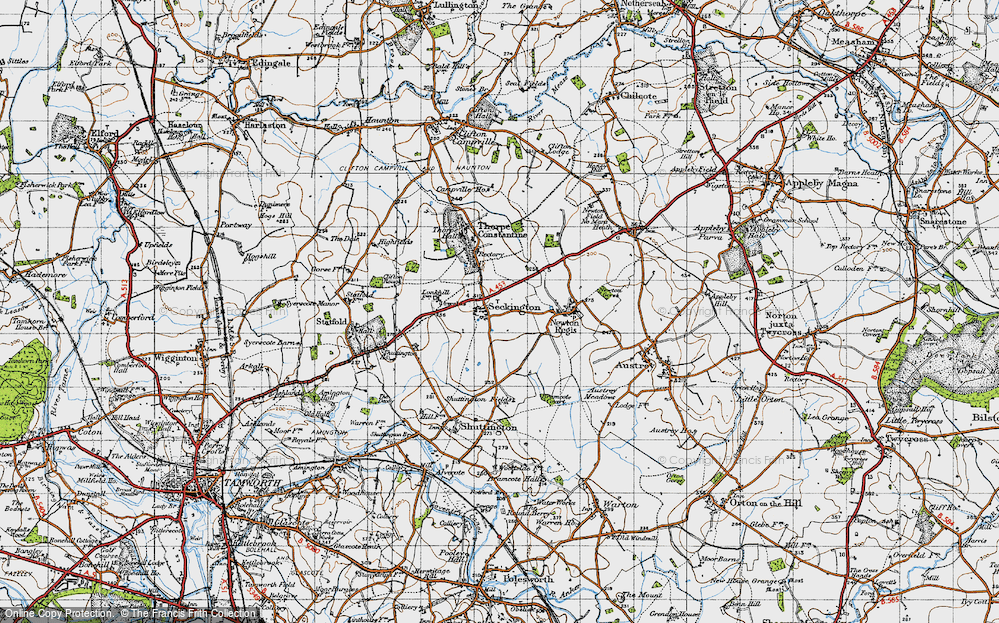 Old Map of Seckington, 1946 in 1946