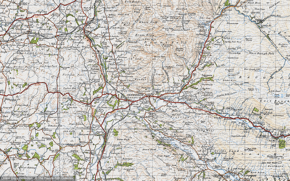 Old Map of Historic Map covering Arant Haw in 1947