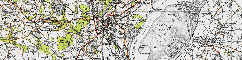 Old map of Sedbury in 1946