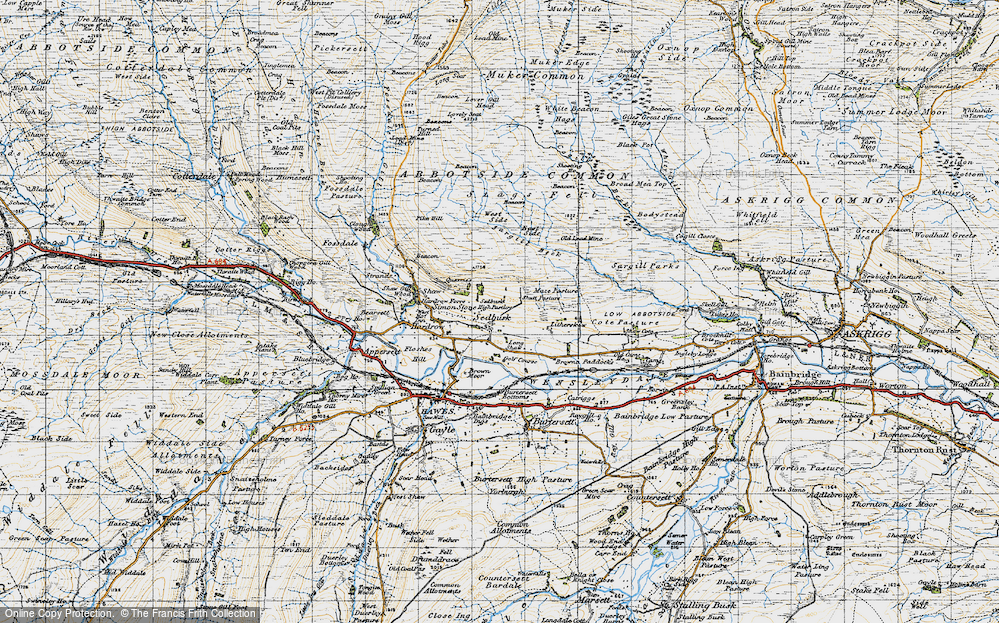 Old Map of Sedbusk, 1947 in 1947