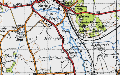 Old map of Seddington in 1946