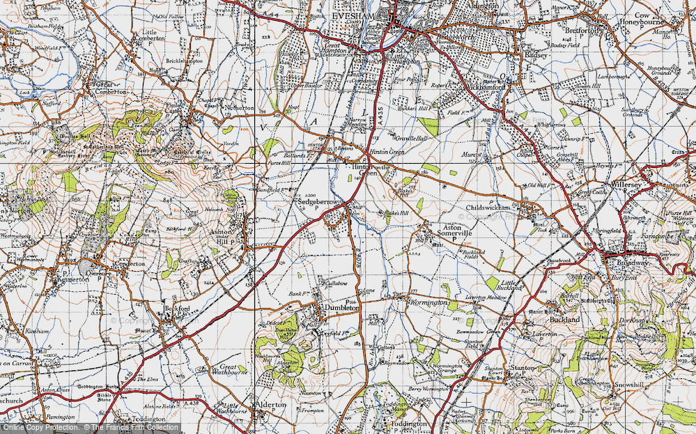 Old Map of Sedgeberrow, 1946 in 1946