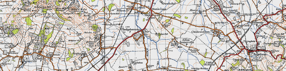 Old map of Sedgeberrow in 1946