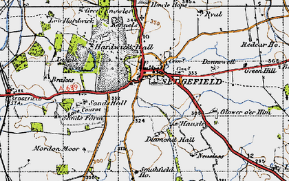 Old map of Sedgefield in 1947