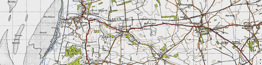 Old map of Sedgeford in 1946