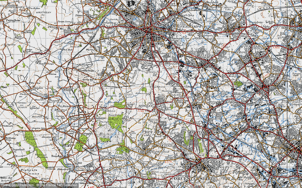 Old Map of Sedgley, 1946 in 1946