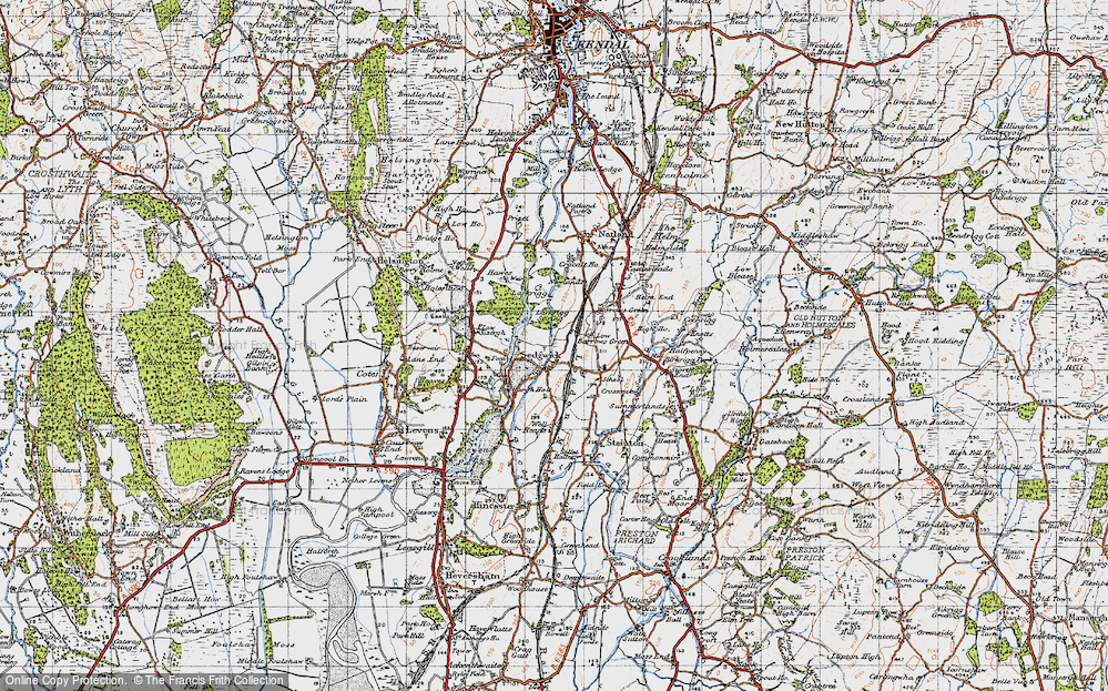 Old Map of Sedgwick, 1947 in 1947
