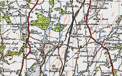 Old map of Sedgwick in 1947