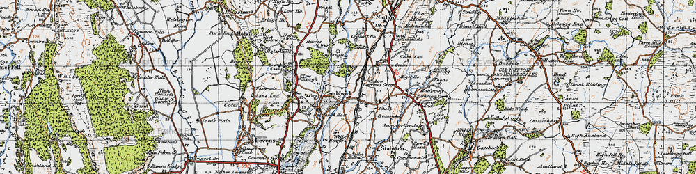 Old map of Sedgwick in 1947