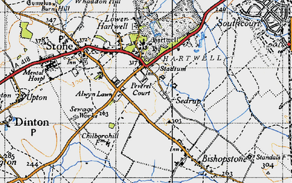 Old map of Sedrup in 1946