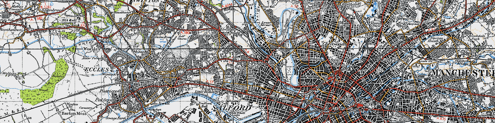 Old map of Seedley in 1947