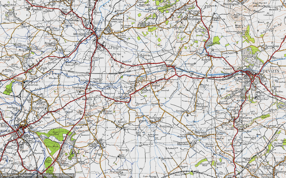 Old Map of Seend Cleeve, 1940 in 1940