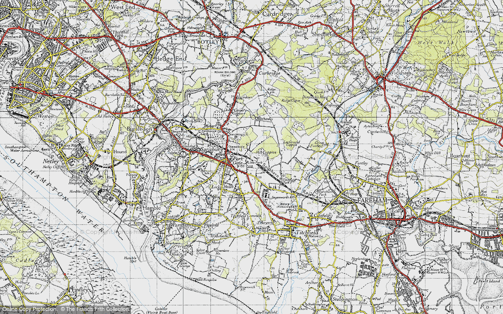 Old Map of Segensworth, 1945 in 1945