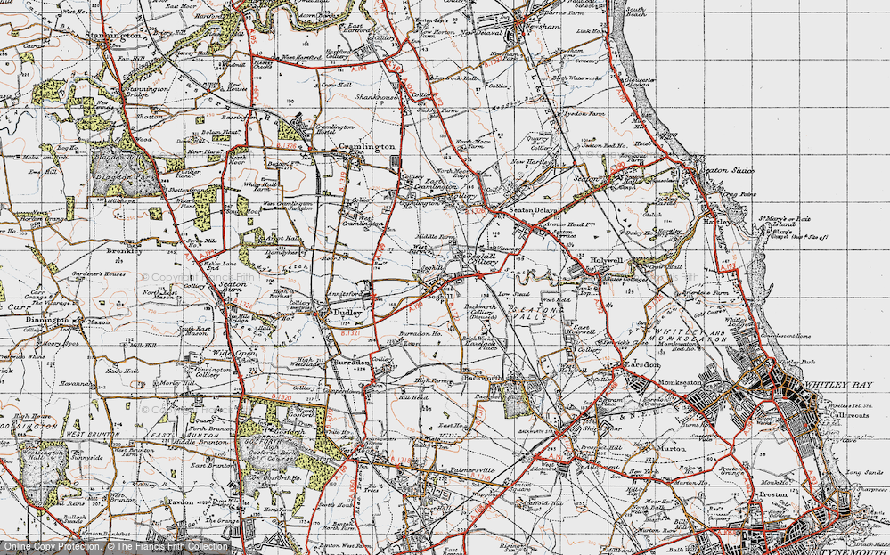 Old Map of Seghill, 1947 in 1947