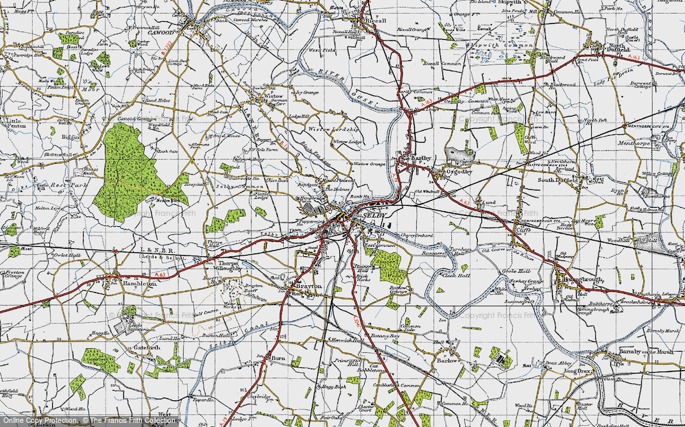 Old Map of Selby, 1947 in 1947
