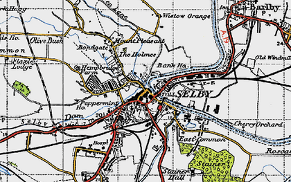 Old map of Selby in 1947