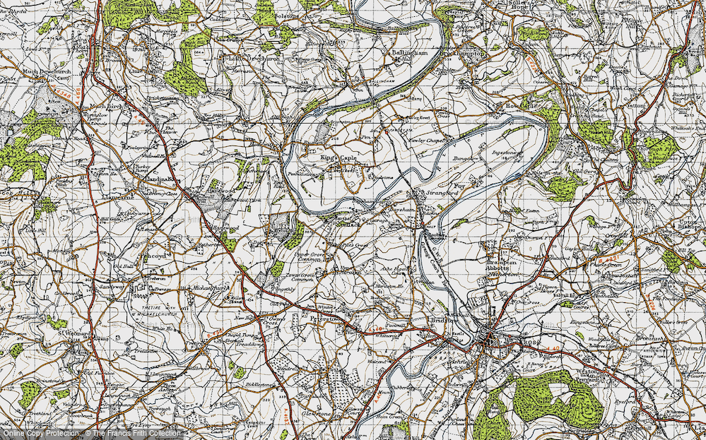 Old Map of Sellack, 1947 in 1947
