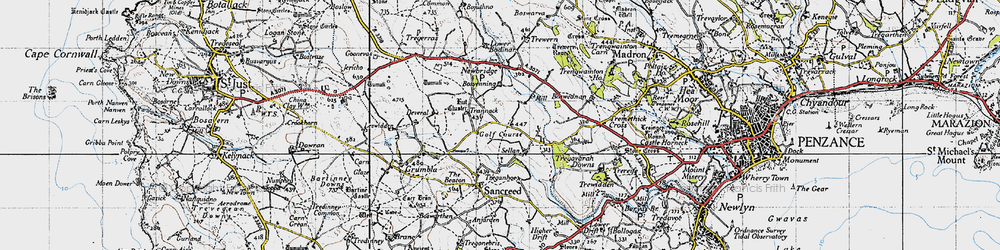 Old map of Sellan in 1946