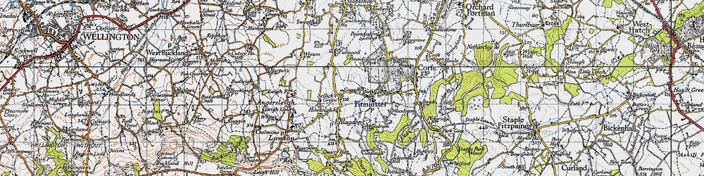 Old map of Sellick's Green in 1946