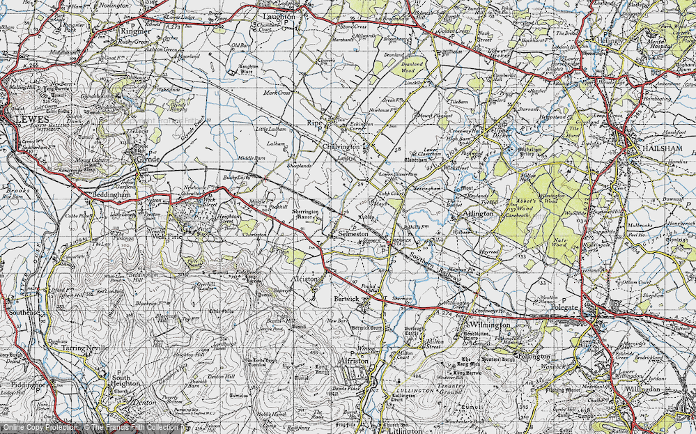 Old Map of Selmeston, 1940 in 1940