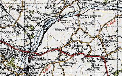 Old map of Selston Green in 1946