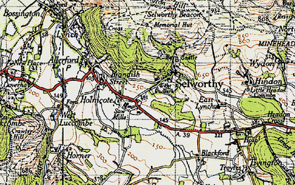 Old map of Selworthy in 1946