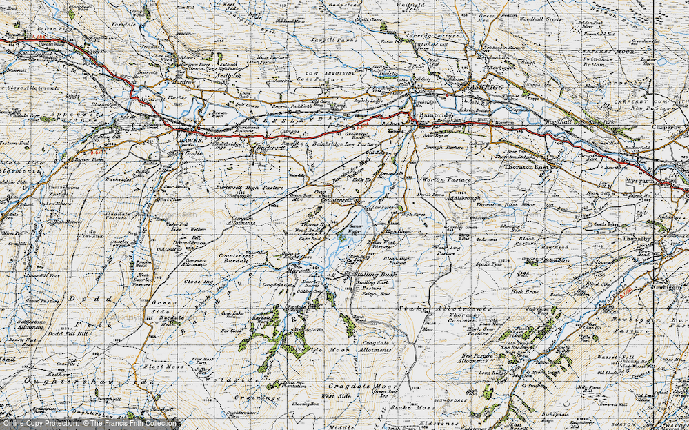 Old Map of Semer Water, 1947 in 1947