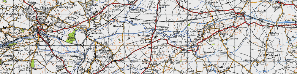 Old map of Semington in 1940