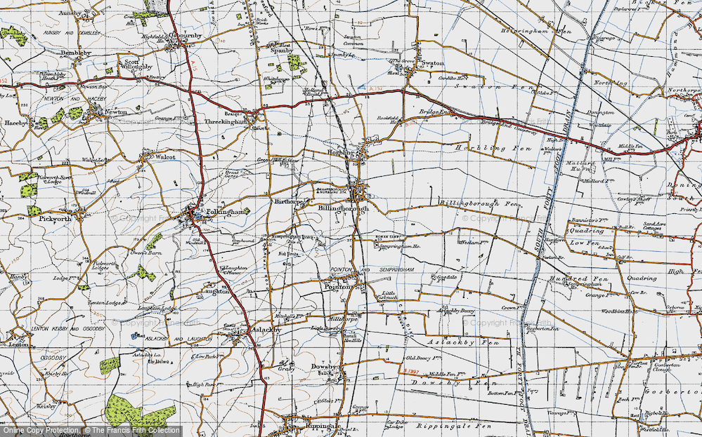 Old Map of Sempringham, 1946 in 1946