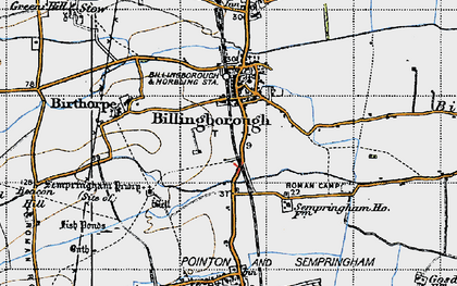 Old map of Sempringham in 1946