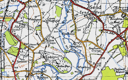 Old map of Send Grove in 1940