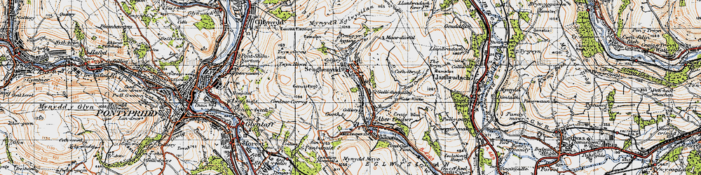 Old map of Senghenydd in 1947