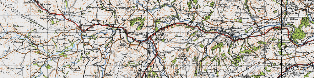 Old map of Sennybridge in 1947