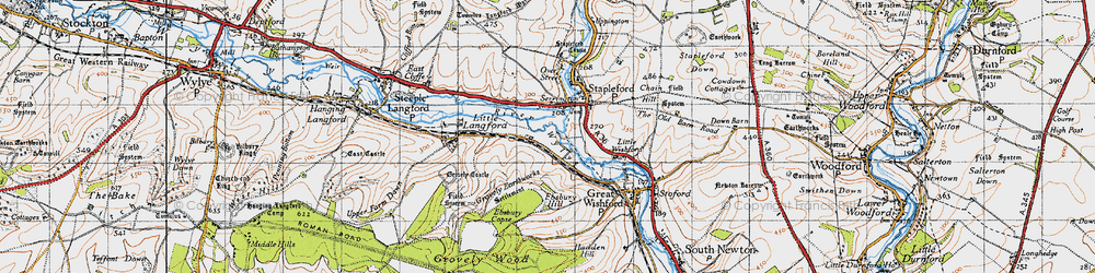 Old map of Serrington in 1940