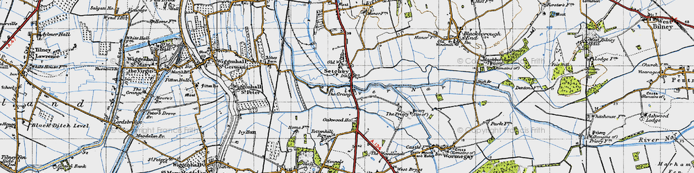 Old map of Setchey in 1946