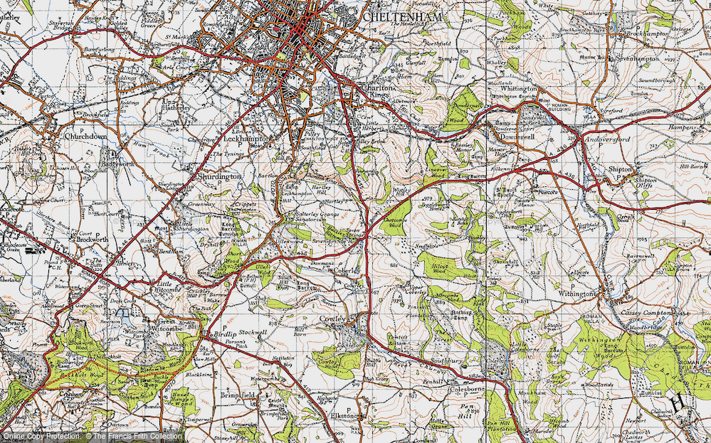Old Map of Seven Springs, 1946 in 1946