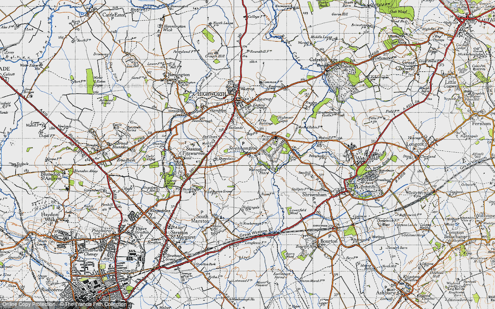 Old Map of Sevenhampton, 1947 in 1947