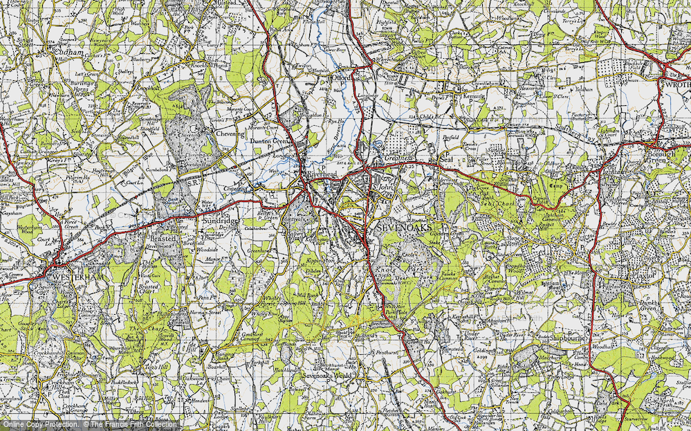 Old Map of Sevenoaks, 1946 in 1946