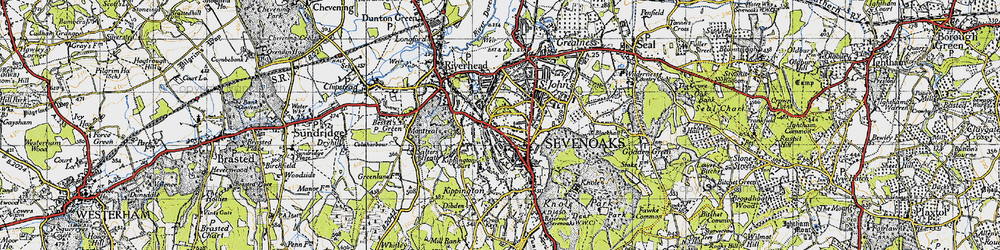 Old map of Sevenoaks in 1946