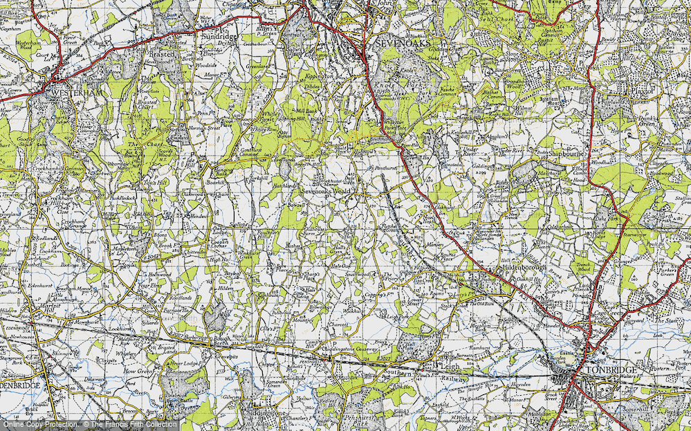 Old Map of Sevenoaks Weald, 1946 in 1946
