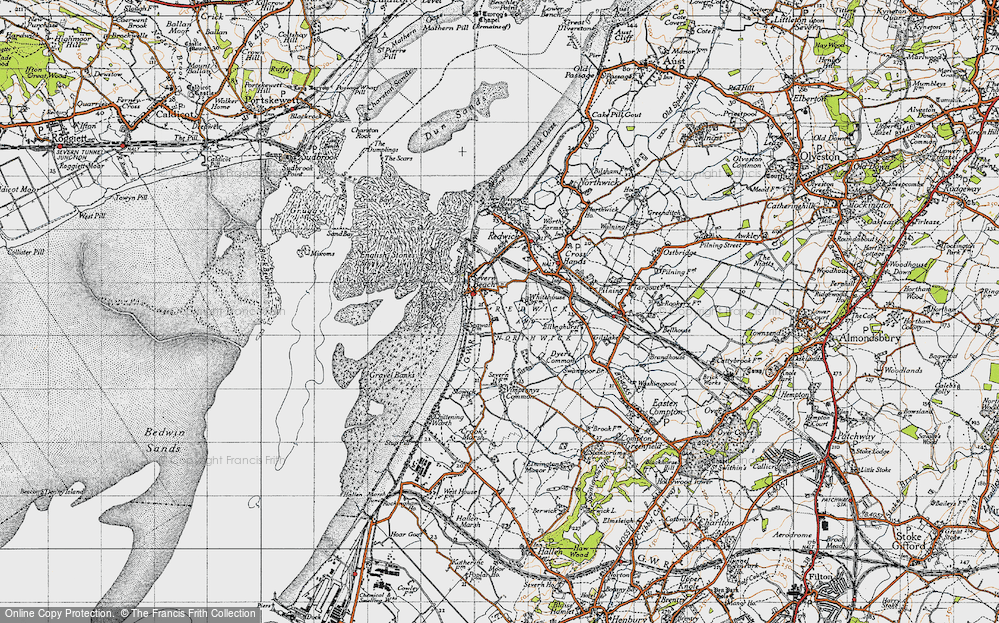 Old Map of Severn Beach, 1946 in 1946