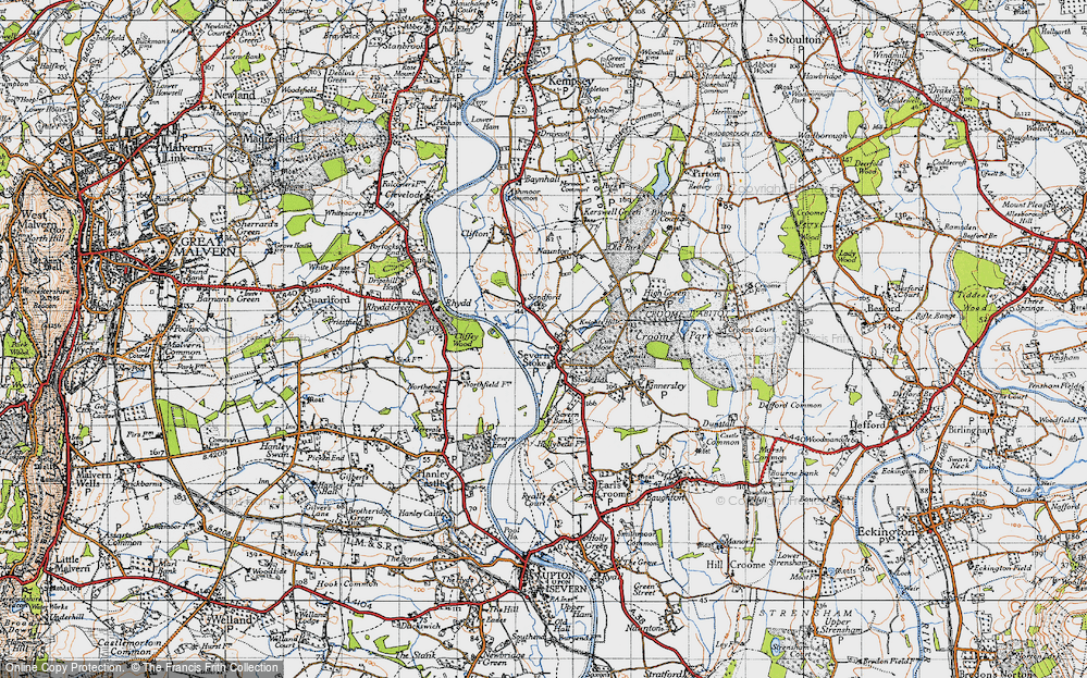 Old Map of Severn Stoke, 1947 in 1947