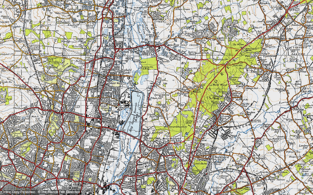 Old Map of Sewardstone, 1946 in 1946