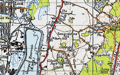 Old map of Sewardstone in 1946