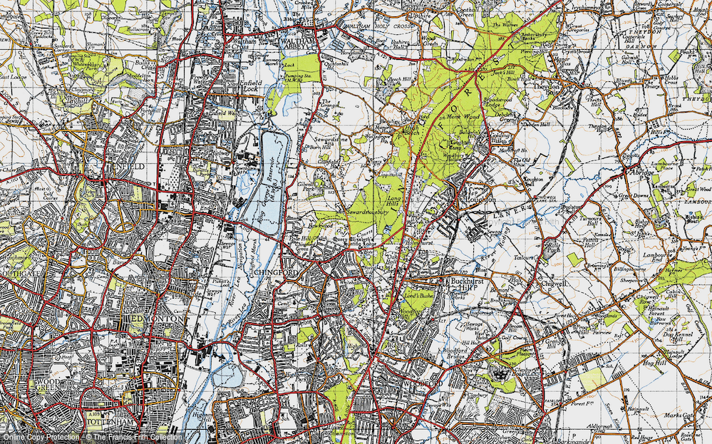 Old Map of Sewardstonebury, 1946 in 1946