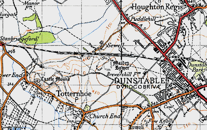 Old map of Sewell in 1946