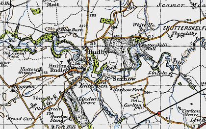 Old map of Sexhow in 1947