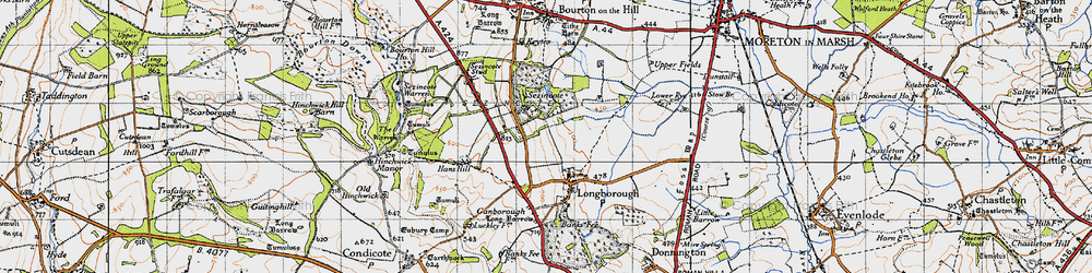Old map of Sezincote in 1946